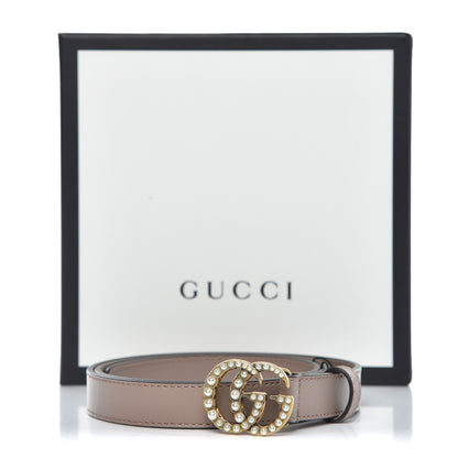 Gucci Calfskin Pearl Double G 20mm Belt 85 34 Porcelain Rose 7 of 7
