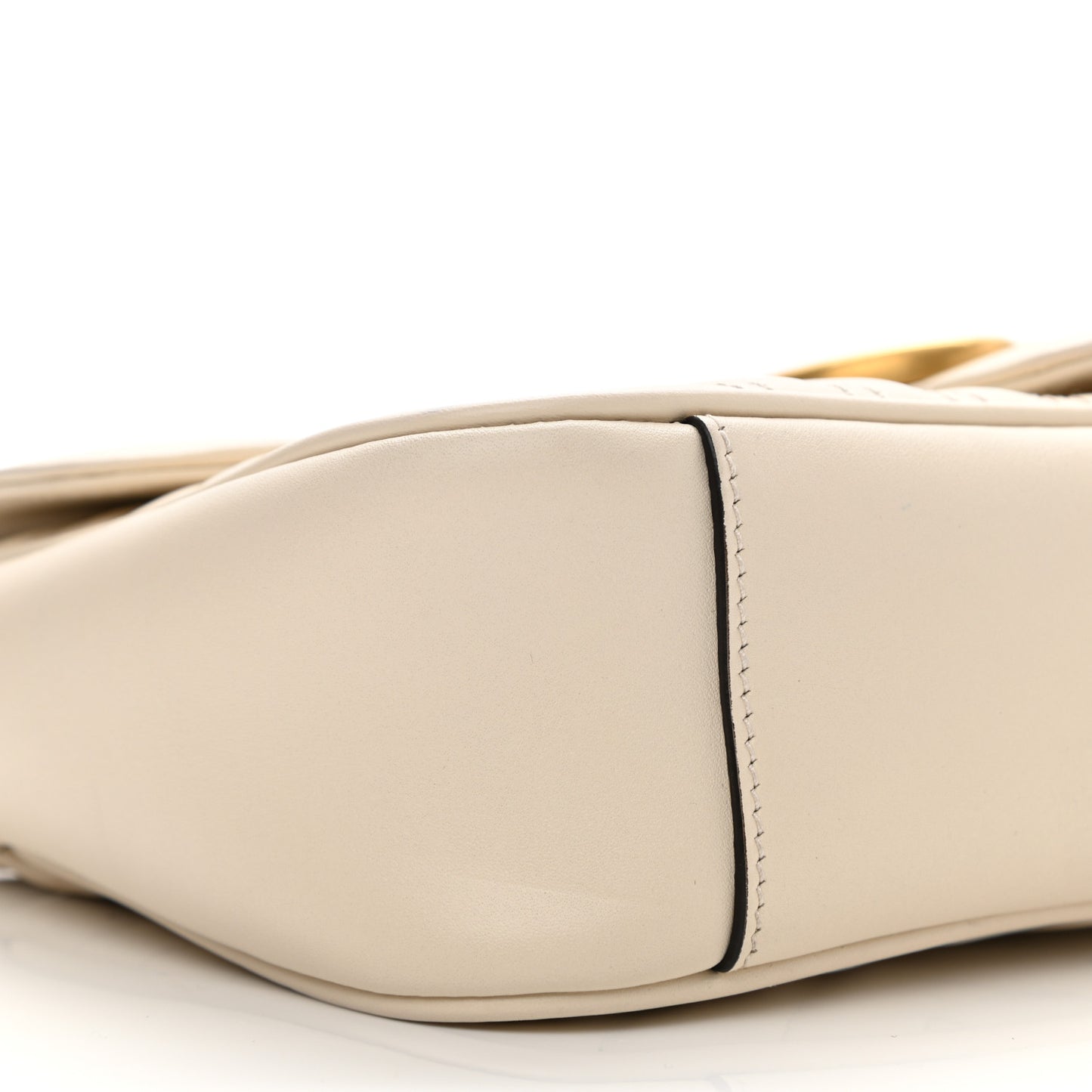 Calfskin Matelasse Small GG Marmont Shoulder Bag White