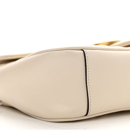 Gucci Calfskin Matelasse Small GG Marmont Shoulder Bag White 10 of 12