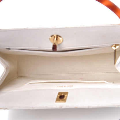 Chanel Lambskin Tortoise Handbag White 5 of 16