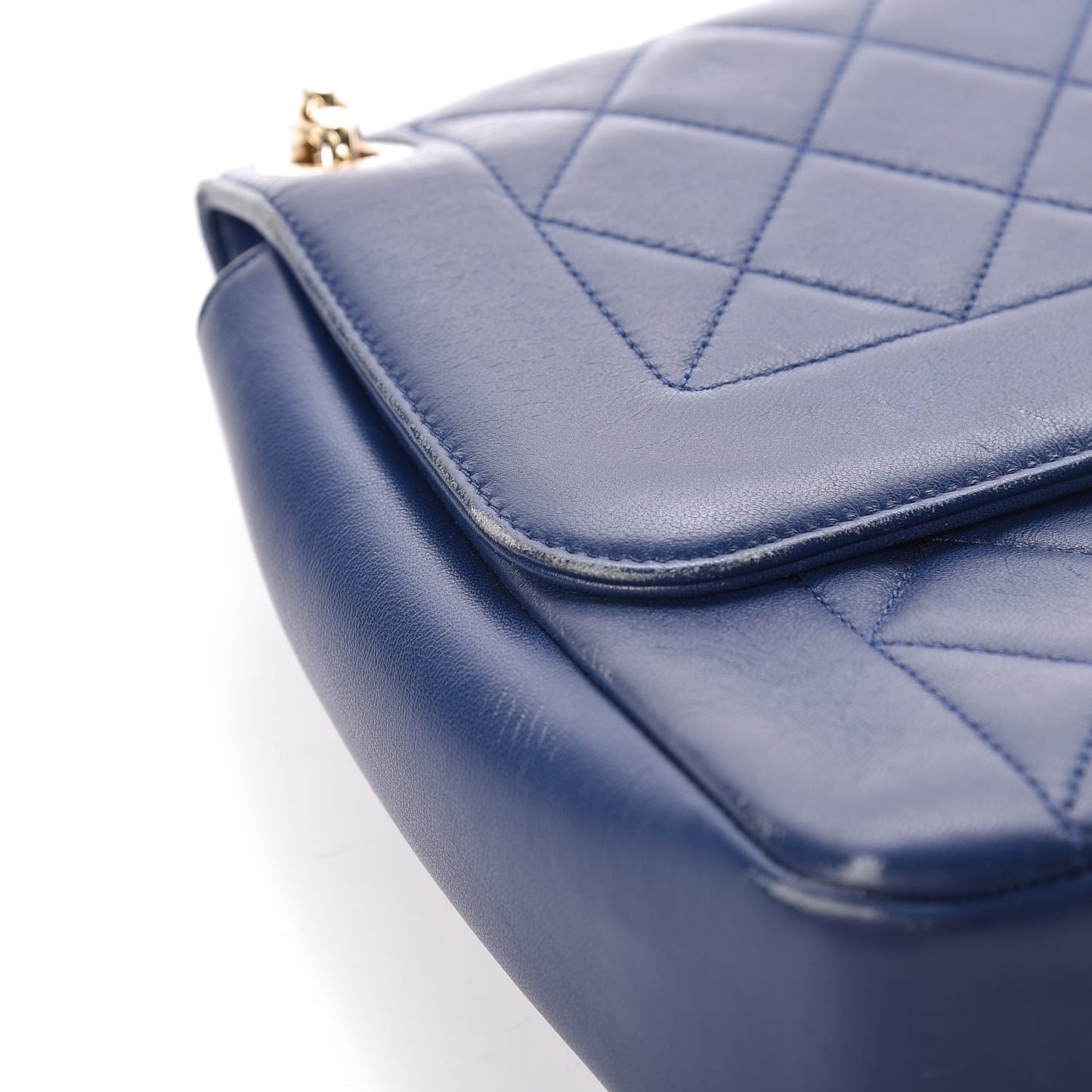 Lambskin Quilted Large Chic With Me Flap Navy