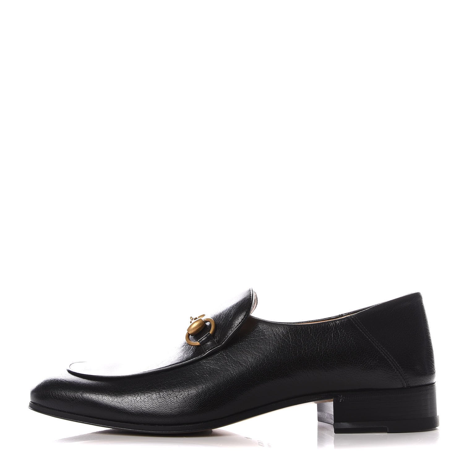 Gucci Goatskin Mens Horsebit Loafers 8.5 Black 1 of 8