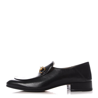 Gucci Goatskin Mens Horsebit Loafers 8.5 Black 1 of 8