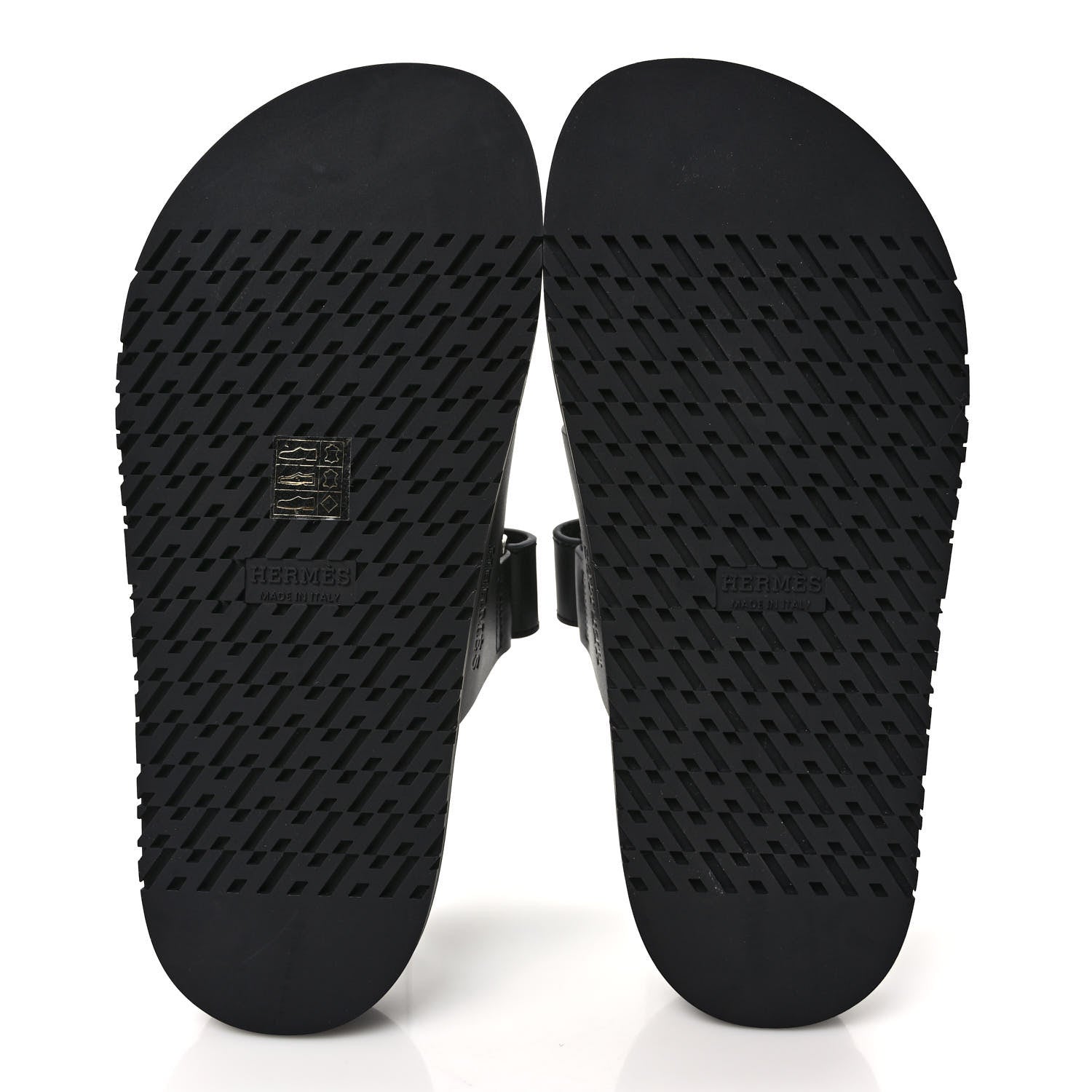 Hermes Calfskin Womens Chypre Sandals 36.5 Black 5 of 9