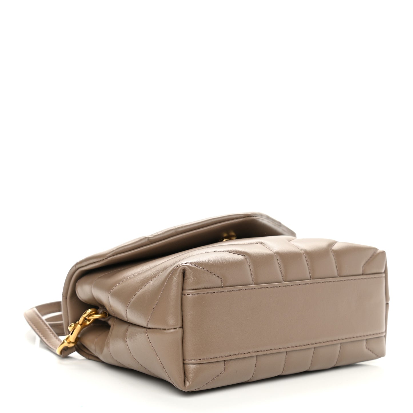 Calfskin Y Quilted Monogram Toy Loulou Crossbody Bag Taupe