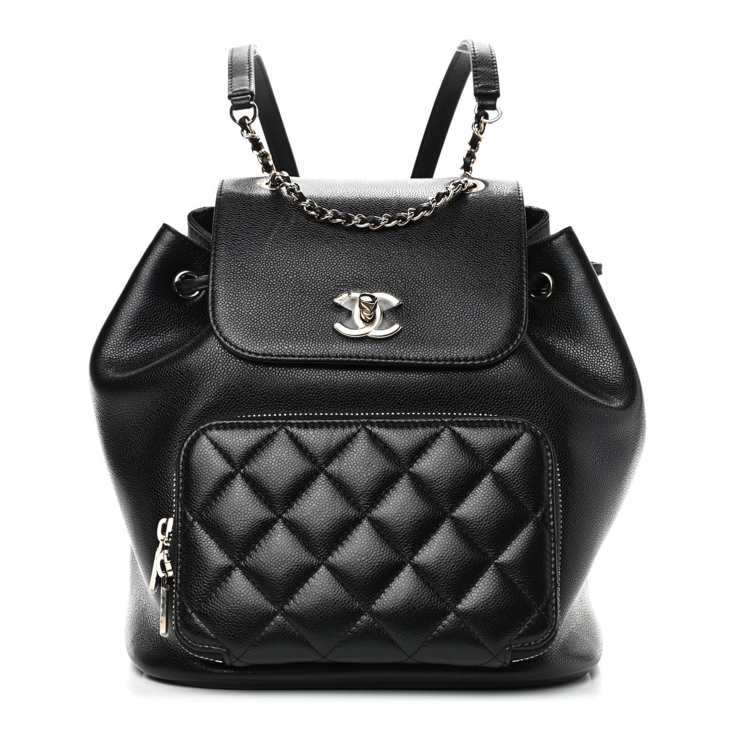 Caviar Quilted Business Affinity Backpack Black