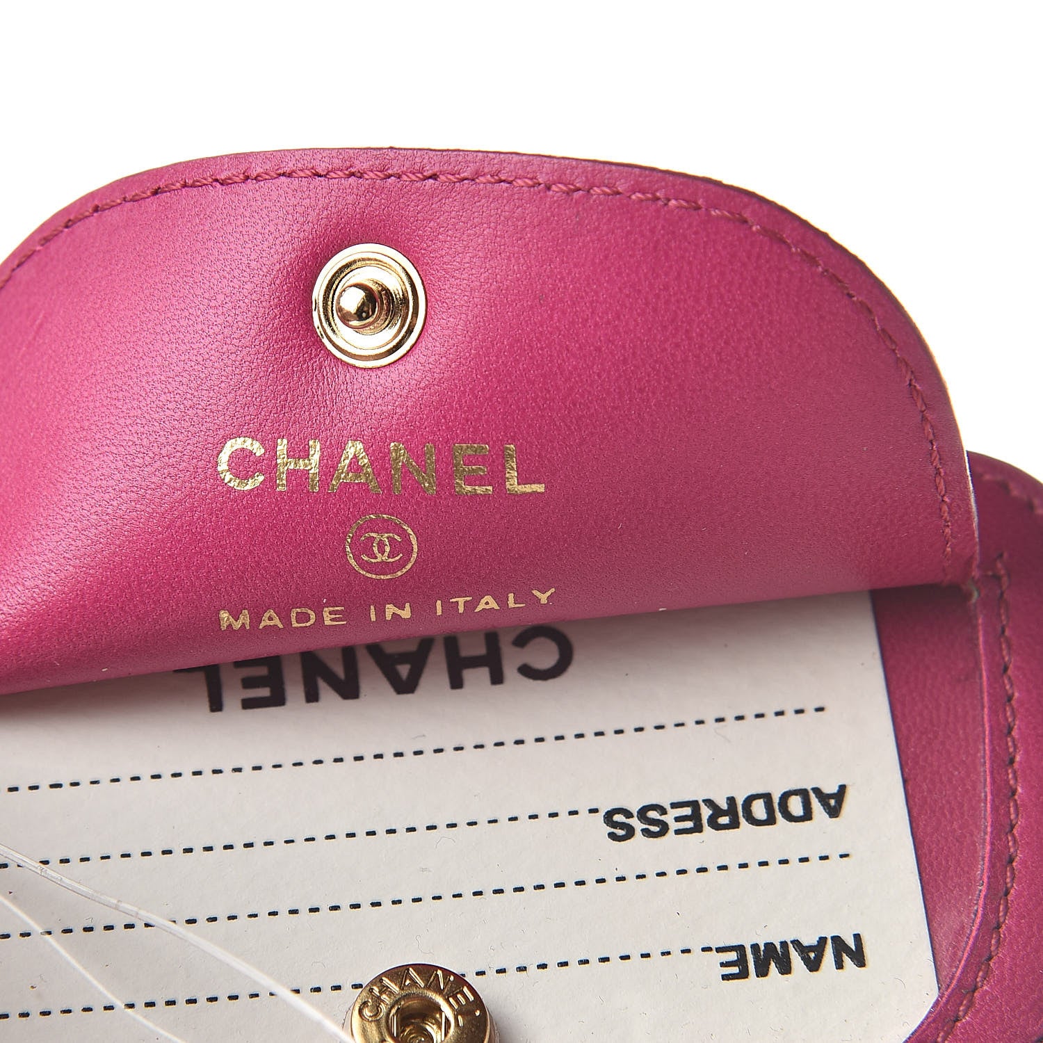 Chanel Lambskin Luggage Tag Pink 4 of 4