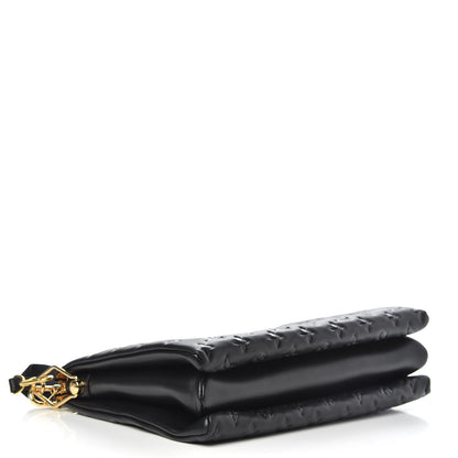 Louis Vuitton Lambskin Embossed Monogram Coussin MM Black 5 of 11
