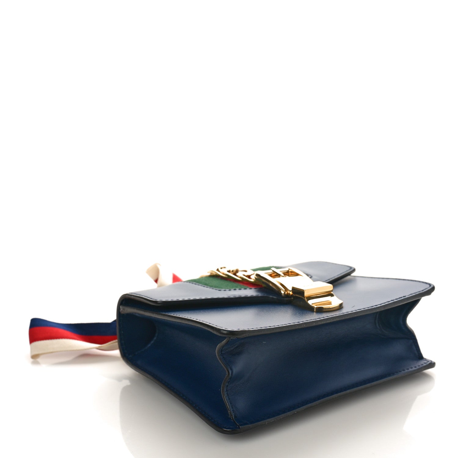 Gucci Calfskin Mini Sylvie Chain Shoulder Bag Blue Agata 4 of 8
