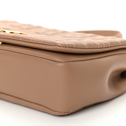 Burberry Lambskin Quilted Small Lola Bag Camel 10 of 10