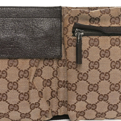 Gucci GG Monogram Double Pocket Belt Bag Dark Brown 8 of 10