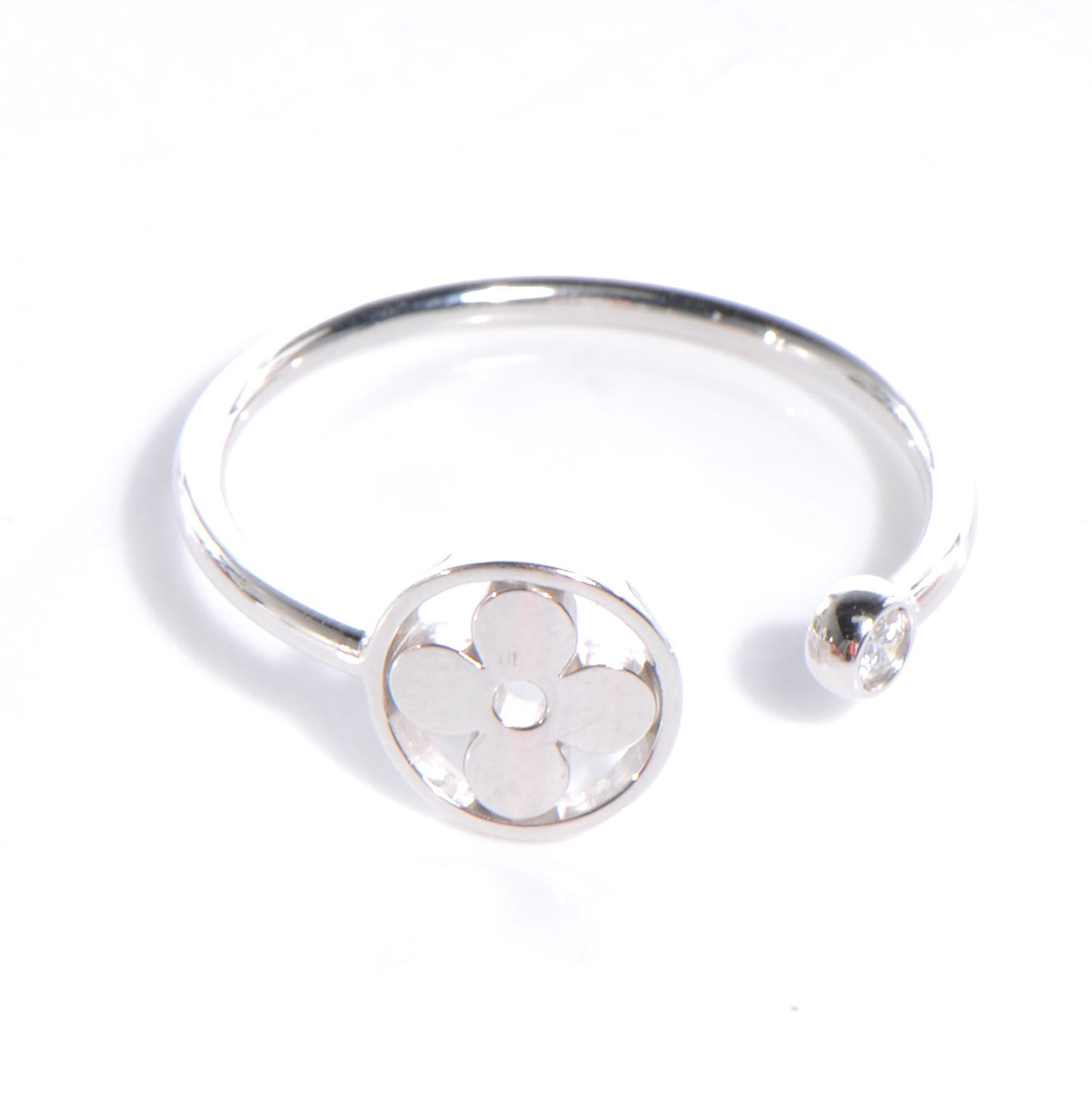 18k White Yellow Pink Gold Diamond Monogram Idylle Rings 58