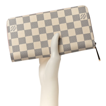 Louis Vuitton Damier Azur Zippy Wallet Rose Ballerine 2 of 10