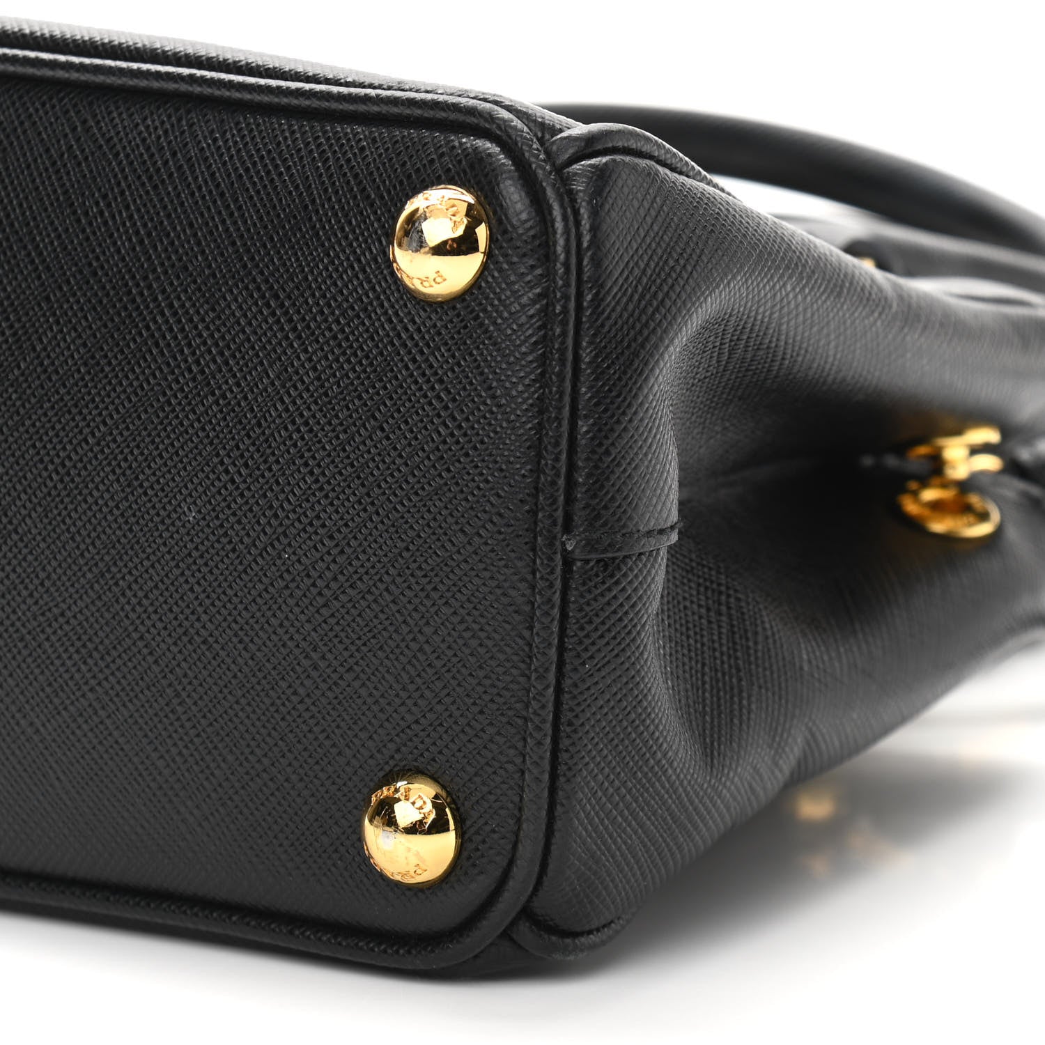 Prada Saffiano Lux Mini Galleria Double Zip Tote Black 10 of 13