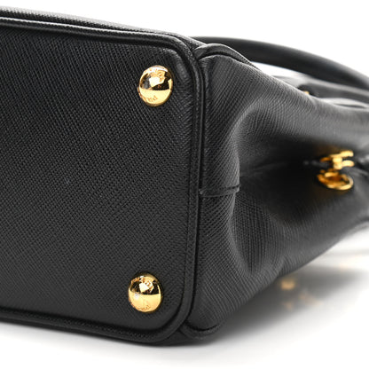 Prada Saffiano Lux Mini Galleria Double Zip Tote Black 10 of 13