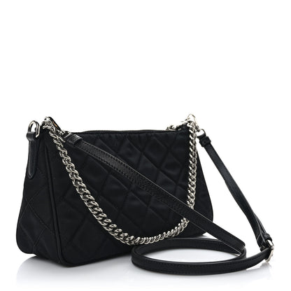 Prada Nylon Tessuto Impuntu Quilted Crossbody Bag Black 3 of 11