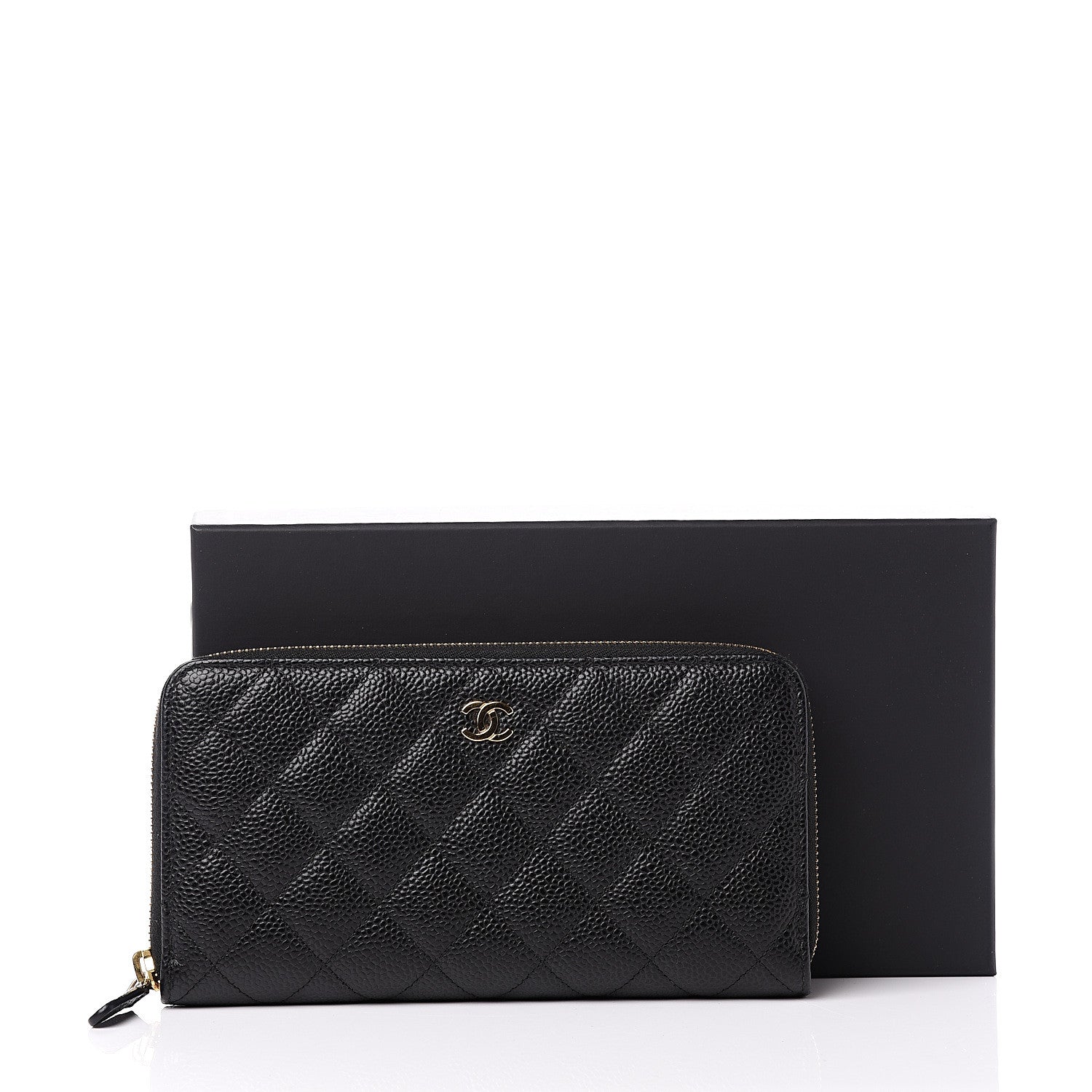 Chanel Caviar Quilted Large Gusset Zip Around Wallet Black 11 of 11