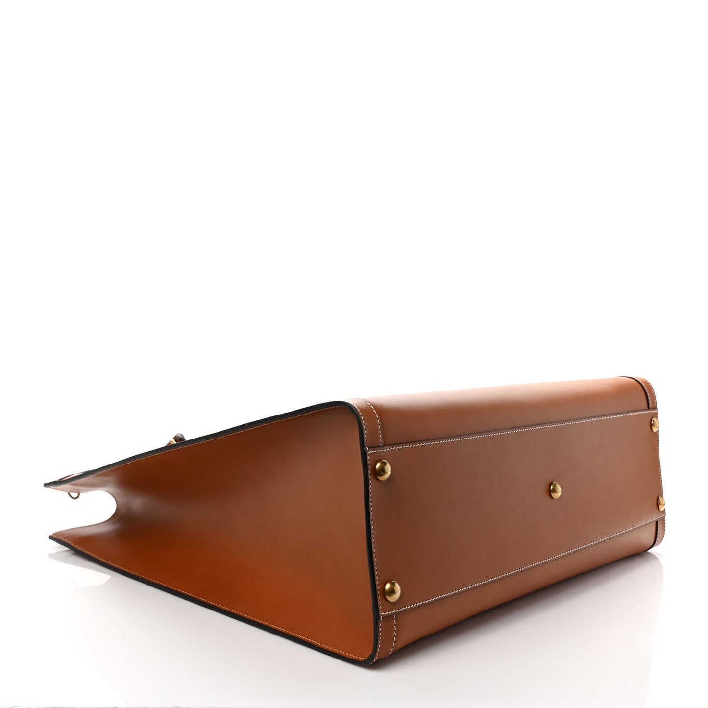 Calfskin Studded Maxi Diana Tote Bag Cuir