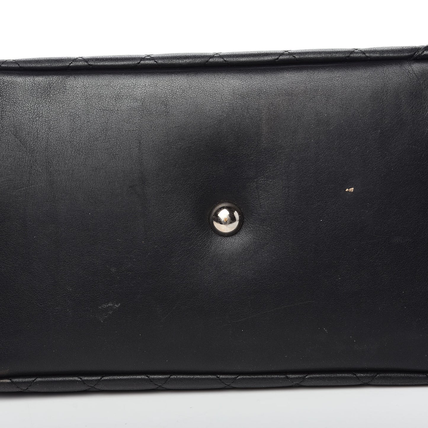 Calfskin Quilted Large Cambon Tote Black