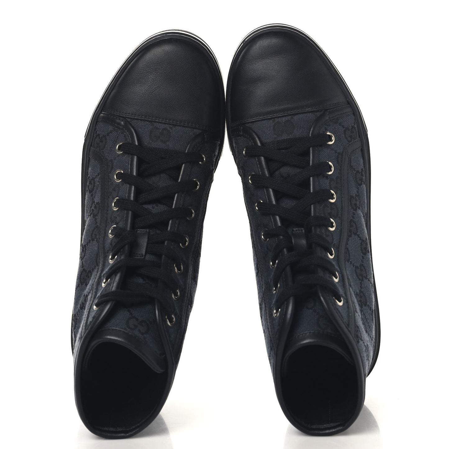 Monogram High Top Sneakers 39 Black