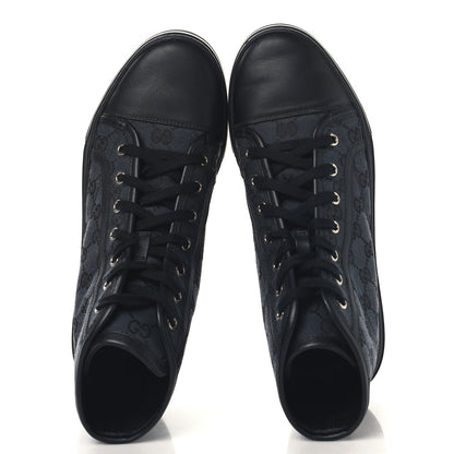 Gucci Monogram High Top Sneakers 39 Black 2 of 10