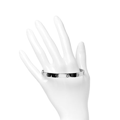 Cartier 18K White Gold LOVE Bracelet 19 2 of 6