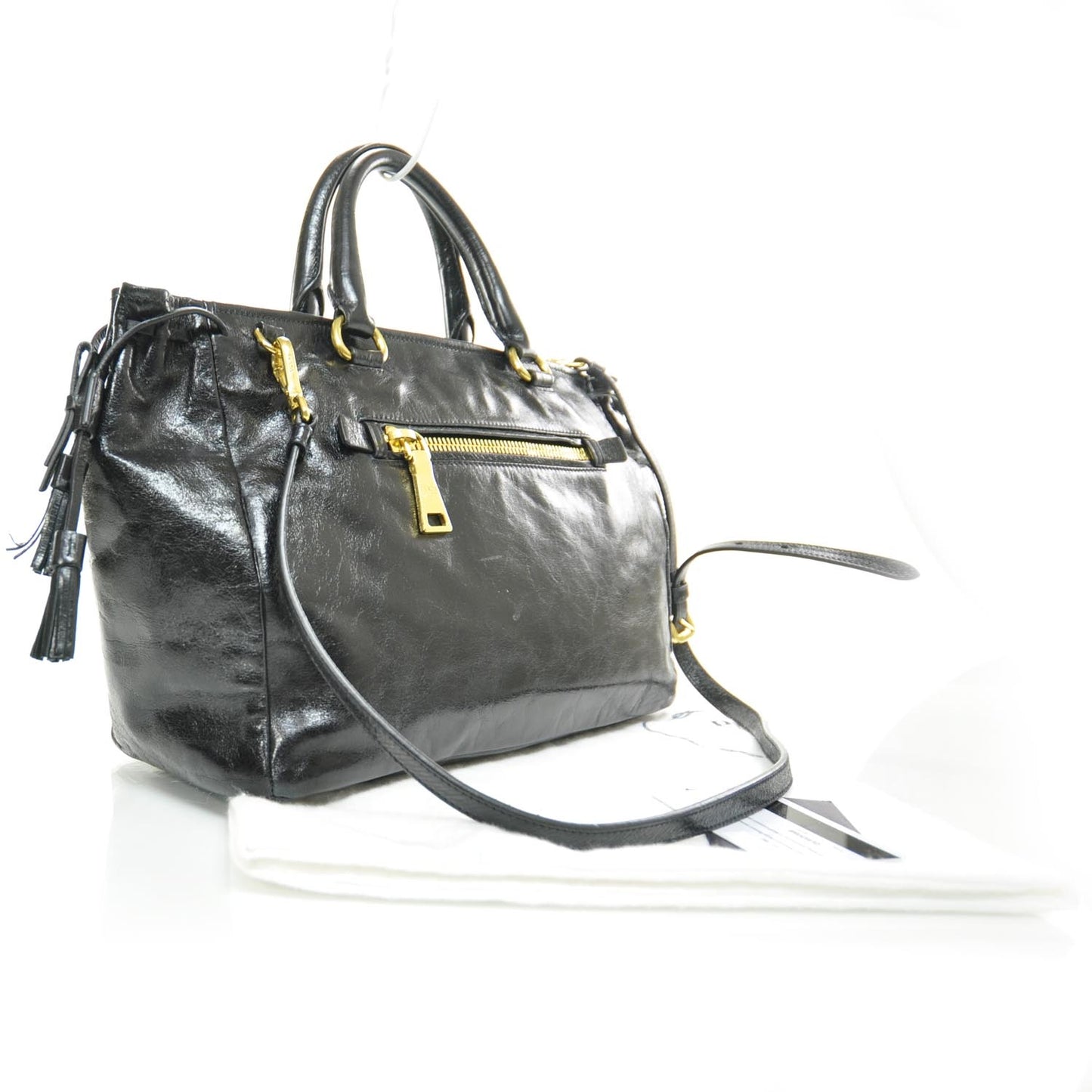 Vitello Shine Tote Nero Black
