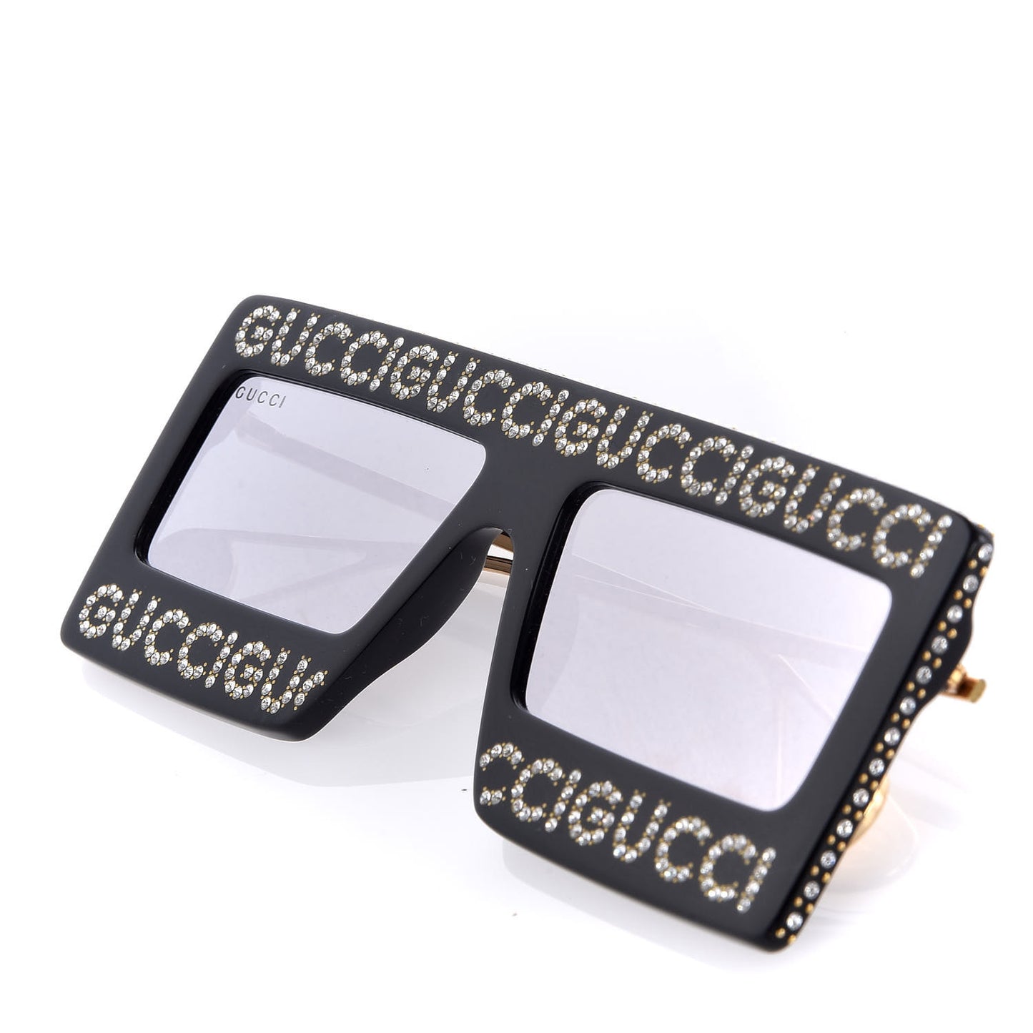 Acetate Crystal Mask-Frame Sunglasses GG0431S Black