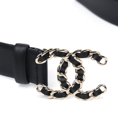 Chanel Lambskin CC Chain Belt 85 34 Black 5 of 6