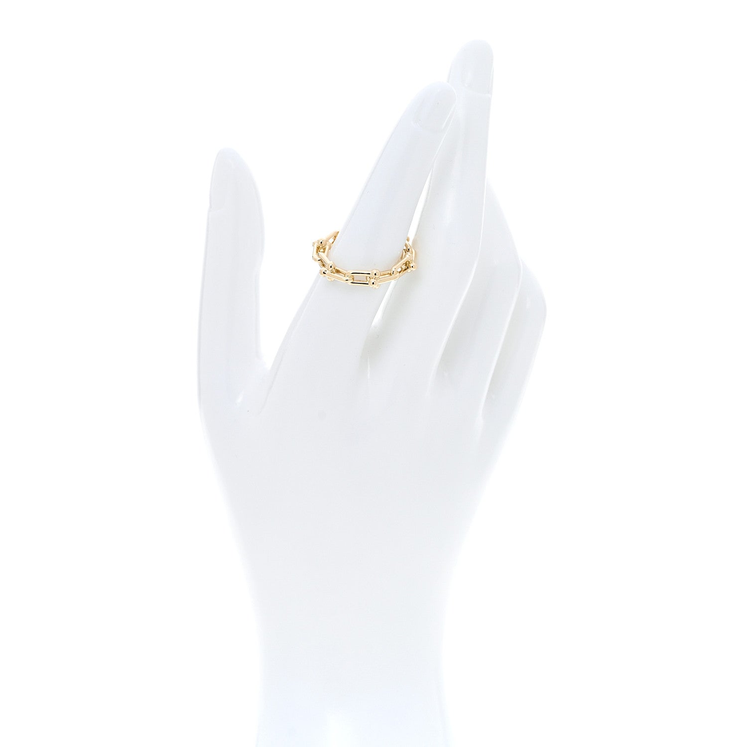 Tiffany 18K Yellow Gold Hardwear Micro Link Ring 54 6.75 2 of 7