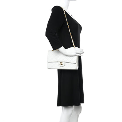 Chanel Lambskin Quilted Medium Double Flap White 2 of 21