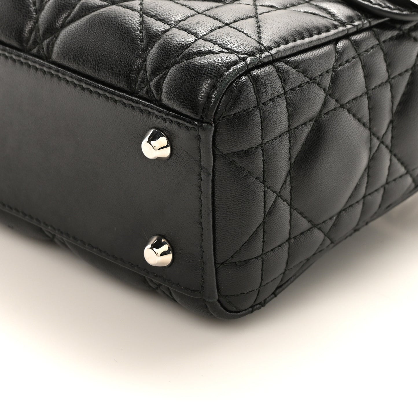 Lambskin Cannage Mini Lady Dior Black