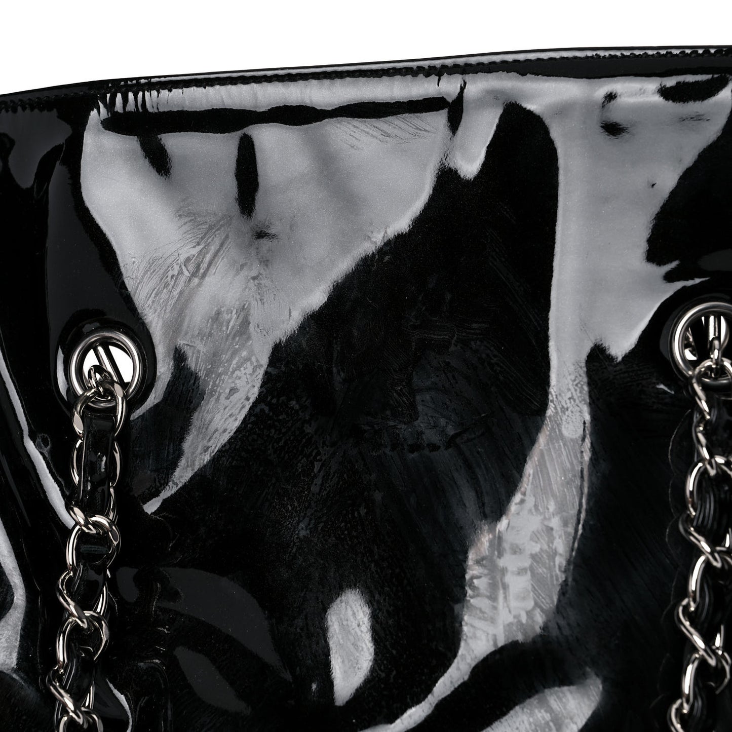 Patent Crystal Strass Bonbons Tote Black