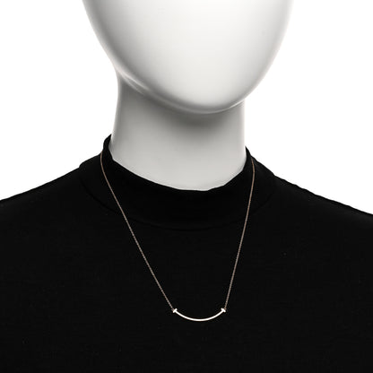 Tiffany 18K Rose Gold Small T Smile Pendant Necklace 2 of 5