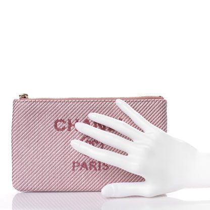 Chanel Mixed Fibers Small Deauville Pouch Pink 2 of 10
