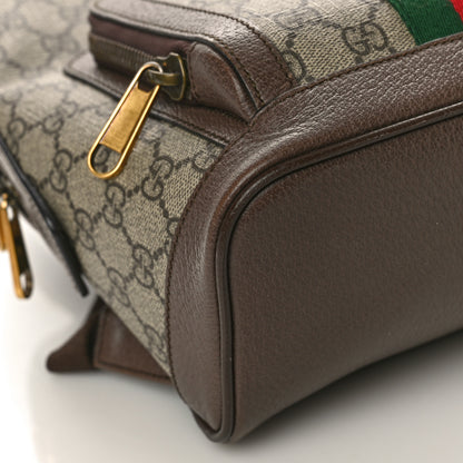 Gucci GG Supreme Monogram Calfskin Web Small Ophidia Day Backpack Beige Ebony New Acero 8 of 14
