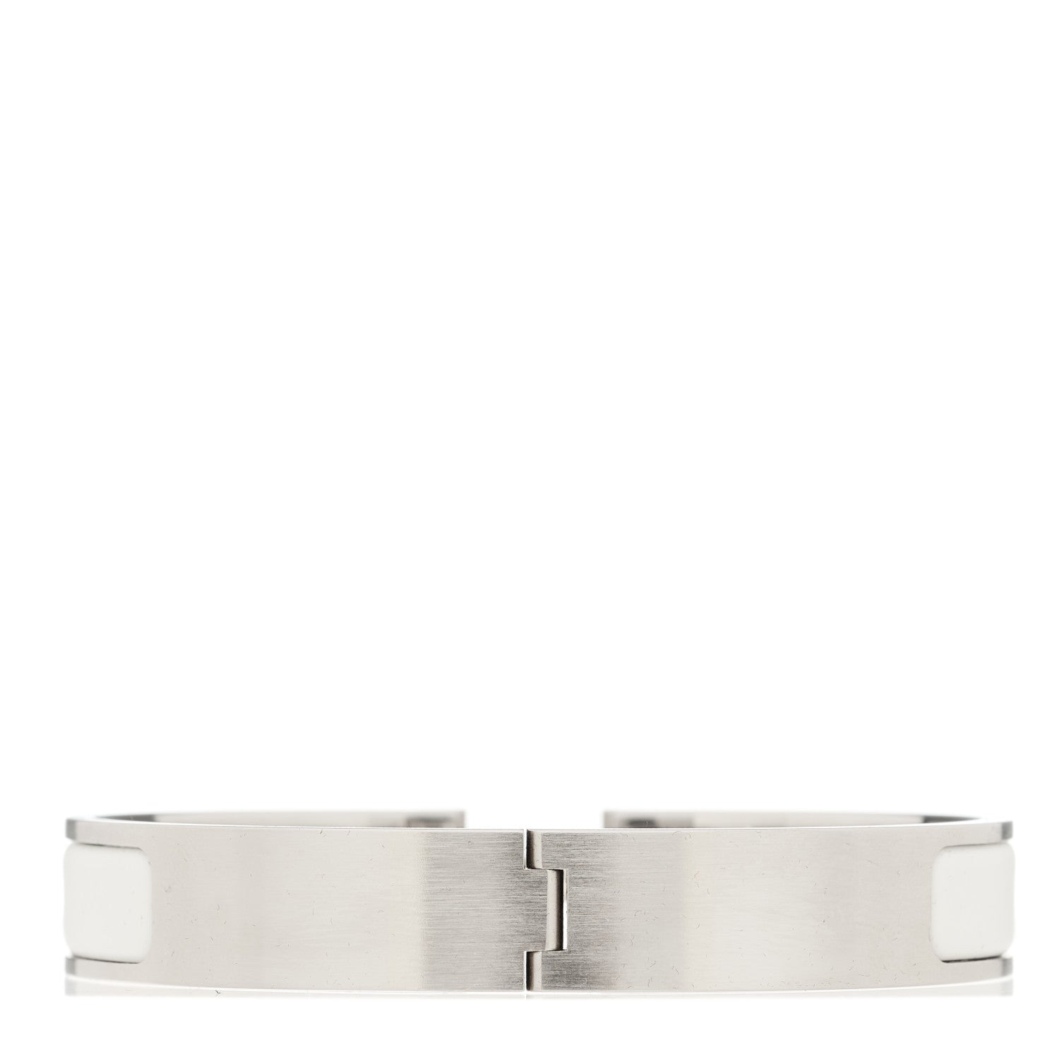 Hermes Matte Enamel Narrow Clic Clac HH Bracelet PM White 3 of 5