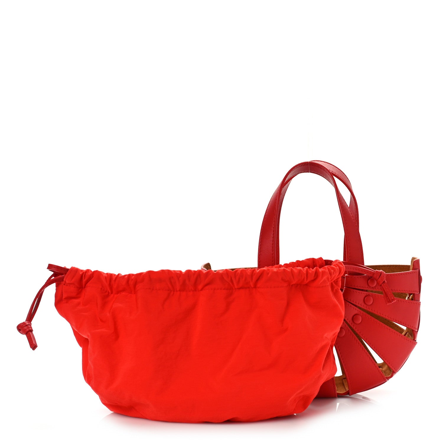 Bottega Veneta French Calfskin Small Shell Bag Chili Tomato 9 of 11