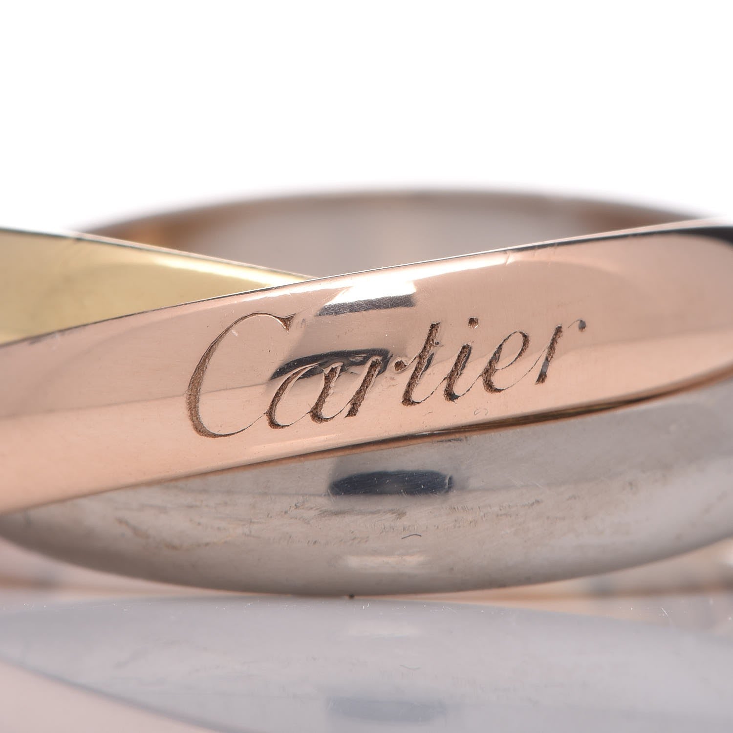 Cartier 18K Pink Yellow White Gold Classic Trinity Ring 52 6 6 of 7