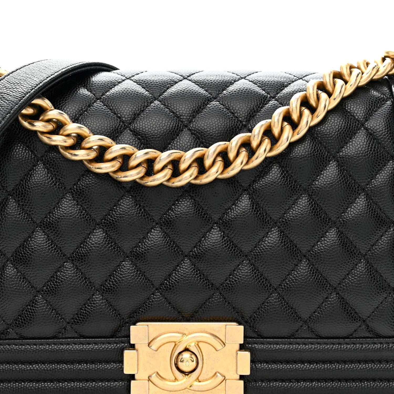 Chanel Caviar Quilted Medium Boy Flap Black 8 of 10