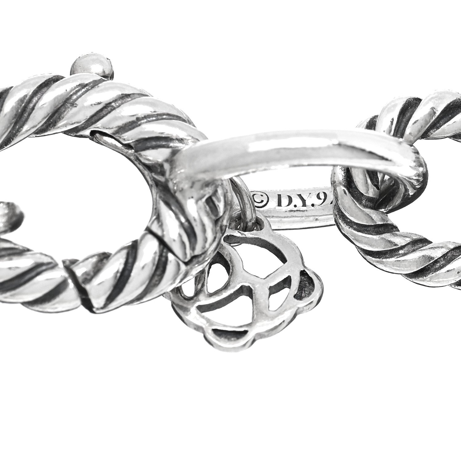 David Yurman Sterling Silver 10mm Medium Oval Link Bracelet 3 of 3