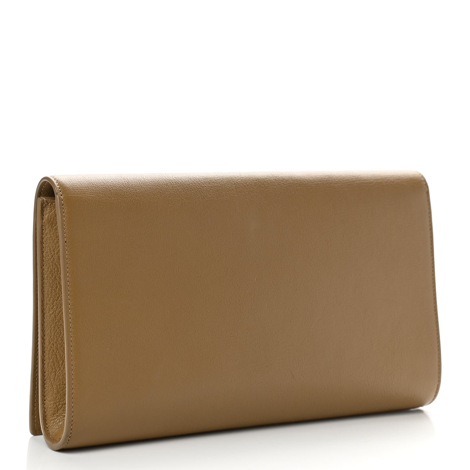 Saint Laurent Calfskin Monogram Large Belle De Jour Clutch Beige 3 of 9