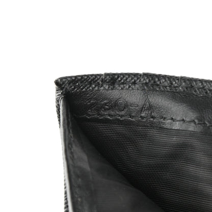 Prada Saffiano Smooth Calfskin Tab Card Holder Compact Wallet Black 7 of 8