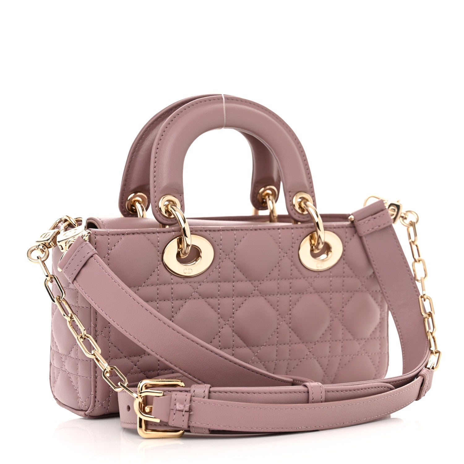 Christian Dior Lambskin Cannage Small Lady D-Joy Peony Pink 3 of 12
