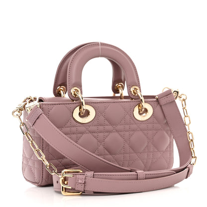 Christian Dior Lambskin Cannage Small Lady D-Joy Peony Pink 3 of 12