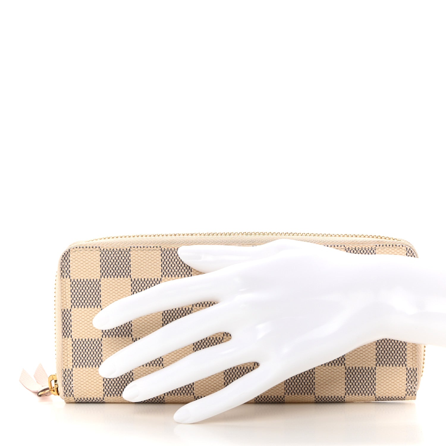 Louis Vuitton Damier Azur Clemence Wallet Rose Ballerine 2 of 11
