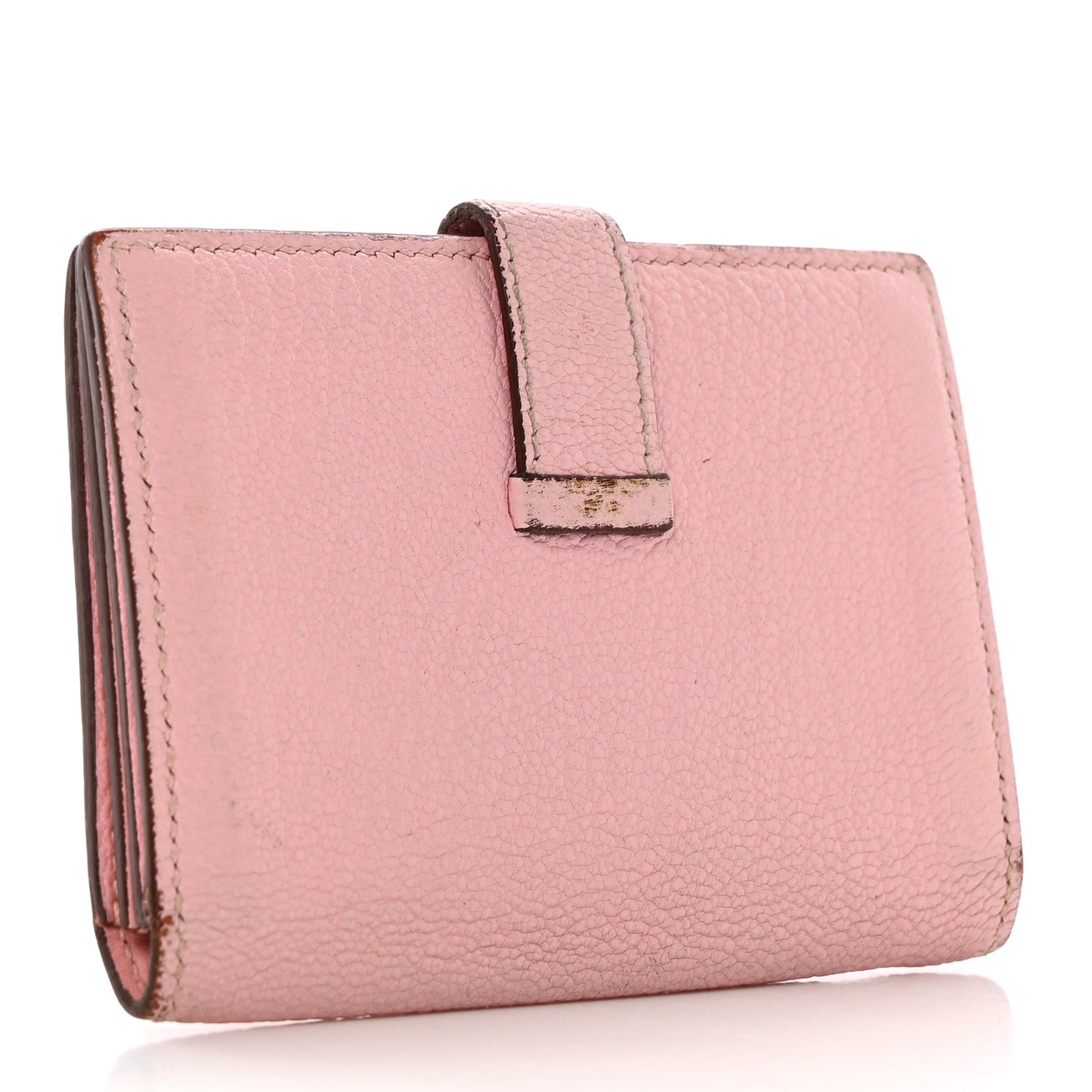 Chevre Mysore Bearn Card Holder Wallet Rose Sakura