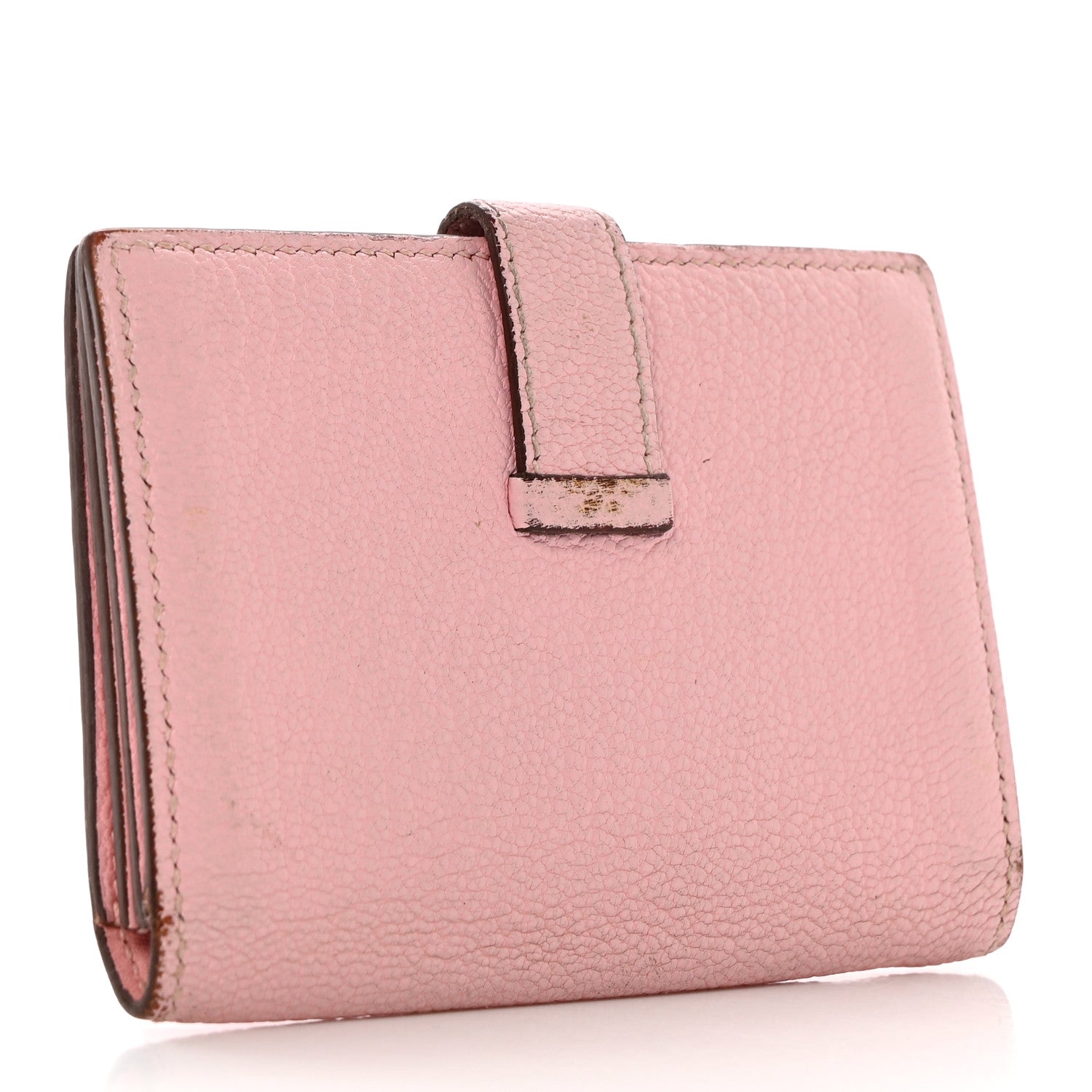 Hermes Chevre Mysore Bearn Card Holder Wallet Rose Sakura 3 of 15