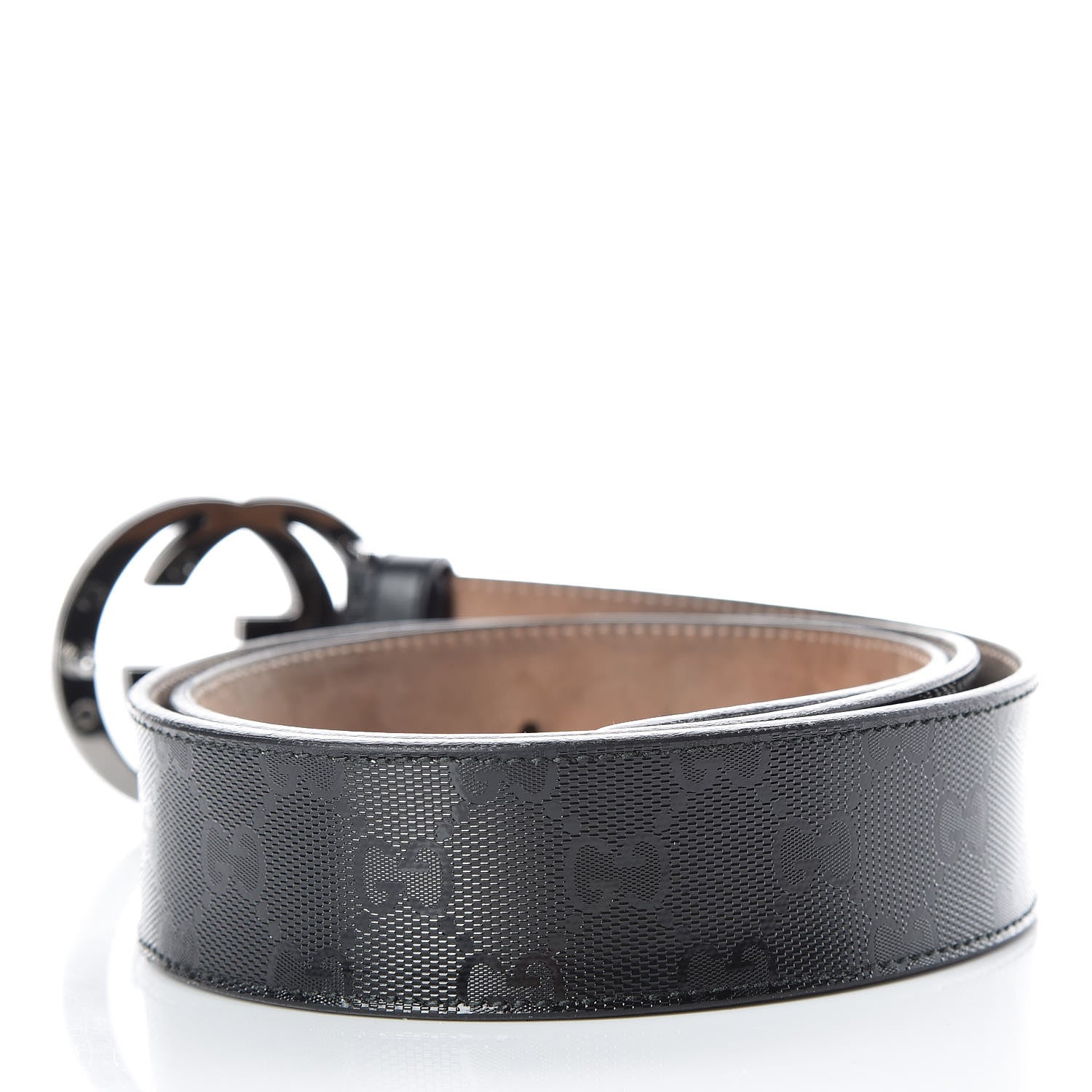 Gucci Imprime Monogram Interlocking G Belt 100 40 Black 3 of 7