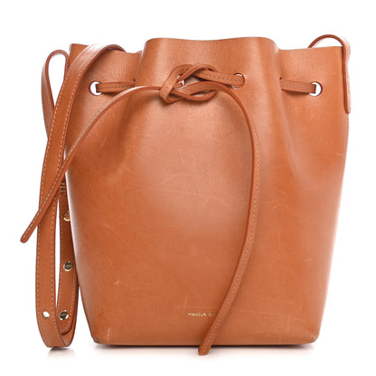 Mansur Gavriel Vegetable Tanned Calfskin Mini Bucket Bag Camello Rosa 1 of 15